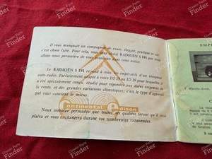 Genuine car radio Owner's manual - CITROËN DS / ID - Radioën S191- thumb-2