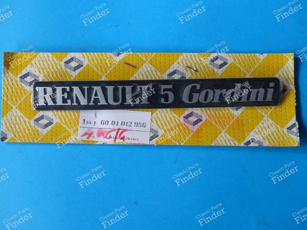Emblem "R5 Gordini" - RENAULT 5 / 7 (R5 / Siete) - 6001012956