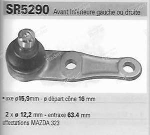 Unteres vorderes Kugelgelenk links oder rechts - MAZDA 323 / Protégé / F /Astina (BG) - QSJ1416S- thumb-2