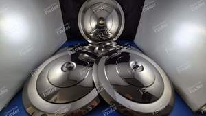 Jeu de 5 enjoliveurs de roues en inox - PEUGEOT 403 - thumb-1
