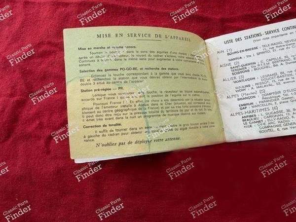 Genuine car radio Owner's manual - CITROËN DS / ID - Radioën S191- 4