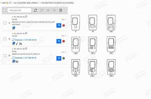 INTERIOR COVER FOR CENTER CONSOLE - MERCEDES BENZ SL (R107) - A10768053398263- thumb-2