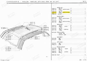 Right rear roof panel - Estate version - PEUGEOT 204 - 830721- thumb-3