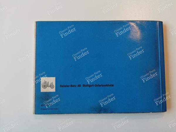 Manuel d'entretien - MERCEDES BENZ 190 SL (W121 BII / R121) - KD1004 958 /- 9
