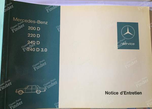 Maintenance manual - MERCEDES BENZ /8 (W114 / W115) - 1155849896 /65004808- 0