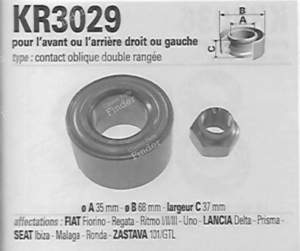 Pair of front left/right bearing kits - FIAT Uno / Duna / Fiorino - RL043- thumb-3