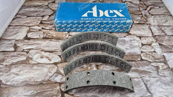 Set of 4 rear brake shoe linings - RENAULT 5 / 7 (R5 / Siete) - 1