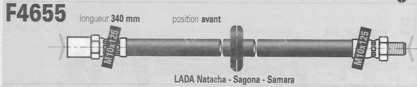Schlauchpaar vorne links und rechts - LADA Samara / Sagona / Natacha - F4655- 1