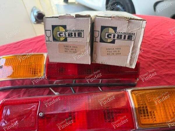 Pair of complete taillights - SIMCA-CHRYSLER-TALBOT 1100 / 1204 / VF - 80 76 001 (G) / 80 76 002 (D)- 3