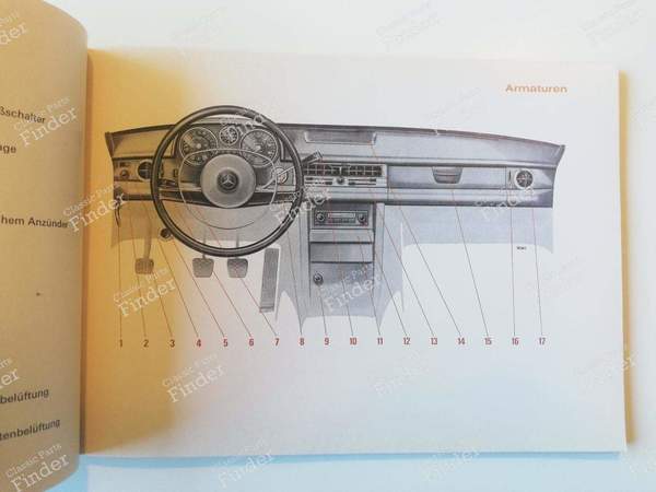 Owner's manual - Versions 250 & 280 - MERCEDES BENZ /8 (W114 / W115) - 1145844796 / 6500 4652- 3