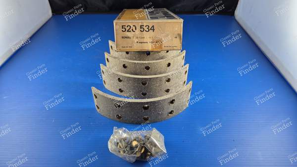 Satz von 4 Bremsbackenbelägen für die Hinterradbremse - RENAULT 15 / 17 (R15 - R17) - 520534- 1
