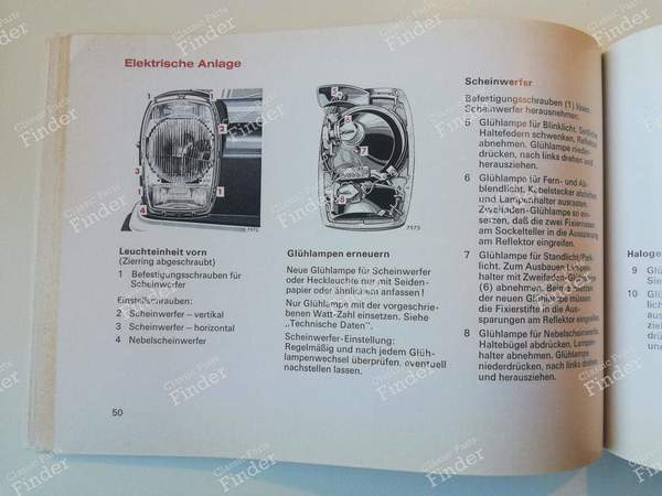 Owner's manual - Versions 250 & 280 - MERCEDES BENZ /8 (W114 / W115) - 1145844796 / 6500 4652- 8