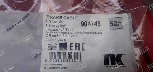 Hand brake cable - AUDI 80 / 4000 / 5+5 (B2) - 811609721H- 1
