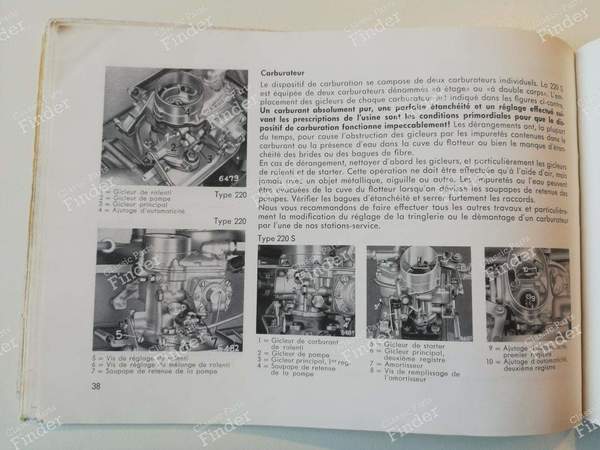 Instructions for use - MERCEDES BENZ W111 / W112 (Heckflosse) - 6440- 5