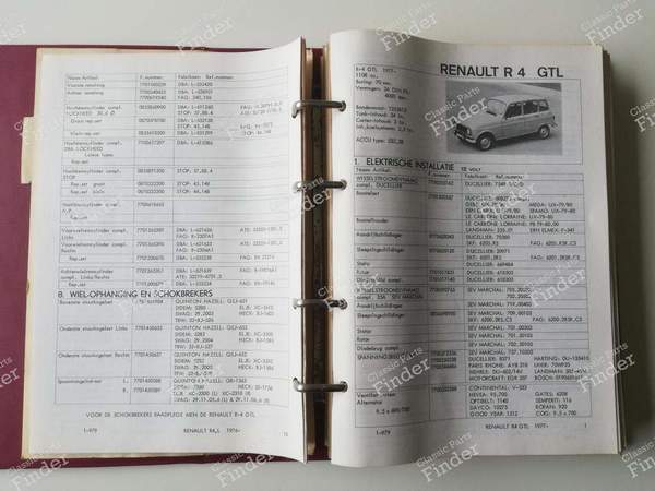Spare parts manual - RENAULT 4 / 3 / F (R4) - 1