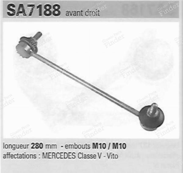Pair of front stabilizer links, left and right - MERCEDES BENZ V / Vito (W638) - SA7188/SA8188- 1