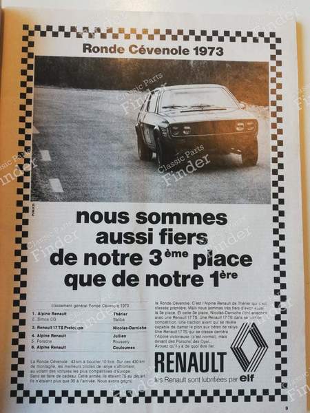 Journal L'Automobile - August 1973 - SIMCA-CHRYSLER-TALBOT 1100 / 1204 / VF - #327- 3
