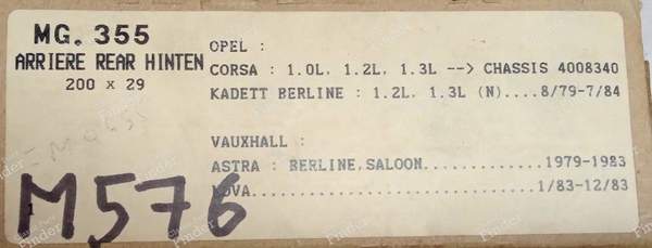 Set of 4 shoes for rear drum brakes - OPEL Corsa (A) - LS1246- 3