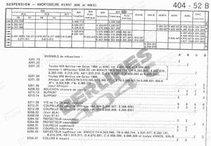Paire d'amortisseurs avant démontables - PEUGEOT 404 - 5201.34- thumb-9