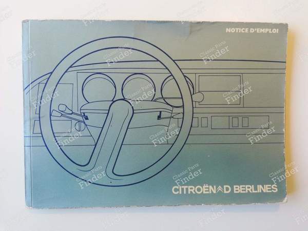 On-board manual - complete 'D range' (except IE) - CITROËN DS / ID - 07536 / ISBN 261751151001- 0