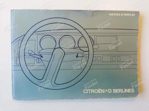 On-board manual - complete 'D range' (except IE) - CITROËN DS / ID