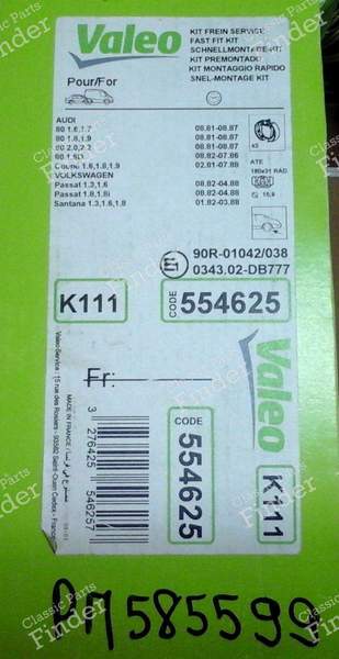 Kit freins arrière Audi 80 1,6D LD GLD turboD, Passat II, Polo II - AUDI Coupé GT/Quattro (B2) - K111- 2