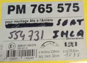 Rear brake kit Seat Inca 1.4/1.6/1.7sdi/1.9d, 1.9tdi, VW Caddy 1.4/1.6/1.7sdi/1.9d, 1.9tdi - VOLKSWAGEN (VW) Polo / Caddy - 765575- thumb-4