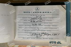 Service history Mercedes 300 SE W112 Coupé - MERCEDES BENZ W111 / W112 (Heckflosse) - thumb-1
