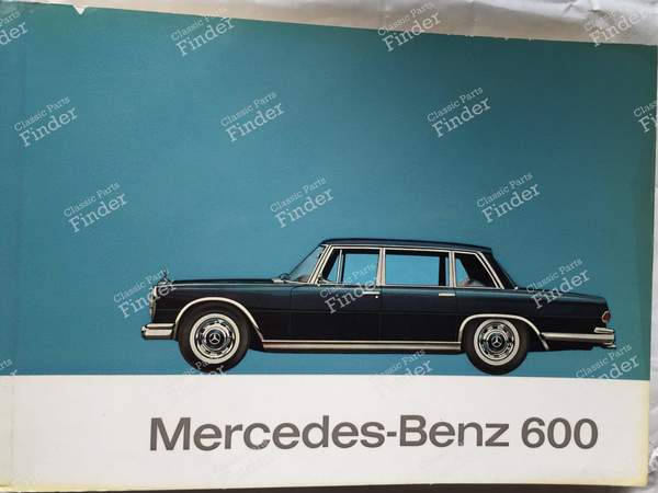 Maintenance manual - MERCEDES BENZ 600 (W100) - 1005840796- 0