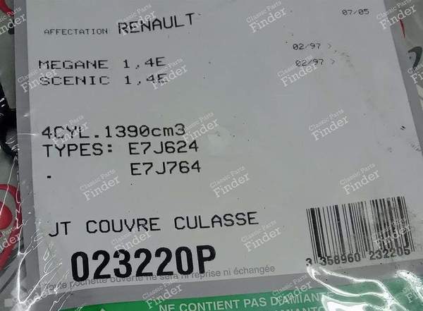 Rocker cover gasket - RENAULT Mégane I - 023220P- 1