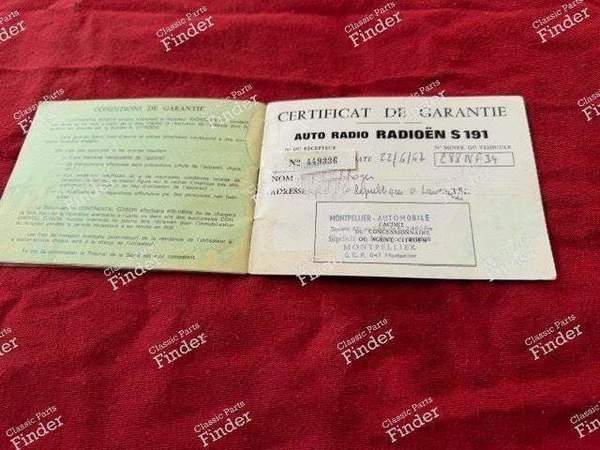 Genuine car radio Owner's manual - CITROËN DS / ID - Radioën S191- 5