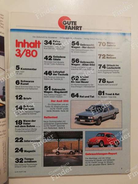 Gute Fahrt' magazine - March 1980 - VOLKSWAGEN (VW) Polo / Derby - 03/80- 1