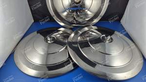 Jeu de 5 enjoliveurs de roues en inox - PEUGEOT 403 - thumb-3