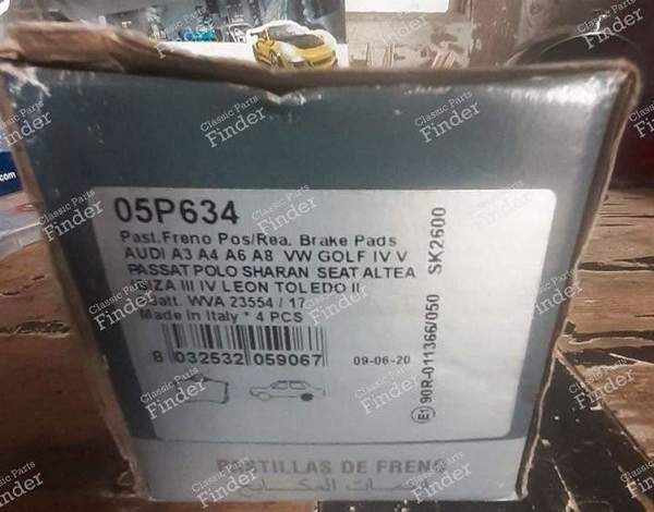 Plaquettes de frein arrière - AUDI A3 (8L) - 05P634- 0