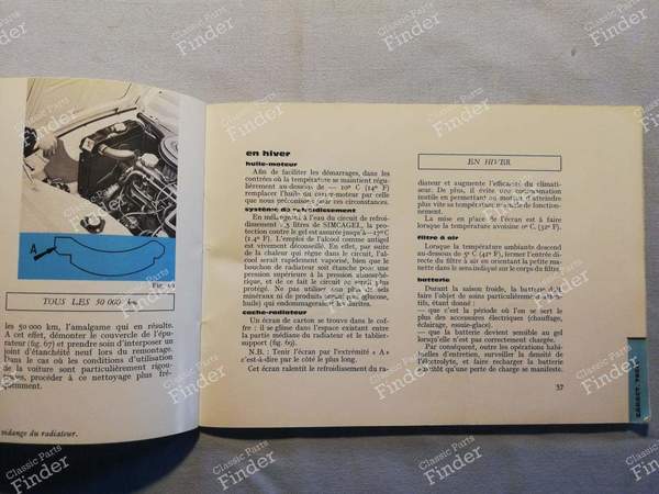 On-board manual - SIMCA 1300 / 1500 / 1301 / 1501 - 5.350.054 / 522.835- 5