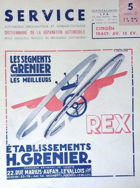 SERVICE 1939 technical review - CITROËN Traction Avant (7 / 11 / 15) - 05/1939- 0