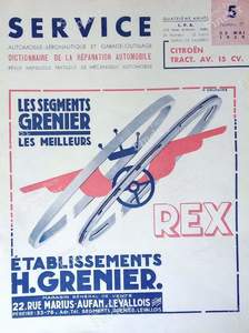 SERVICE 1939 technical review - CITROËN Traction Avant (7 / 11 / 15)