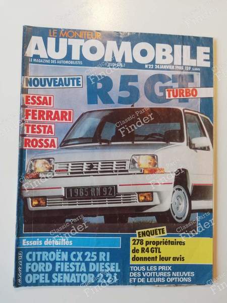 Le Moniteur Automobile - #22 (January 24, 1985) - RENAULT 5 (Supercinq) / Express / Rapid (R5) - #22 - 24 janvier 1985- 0