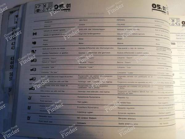 Ersatzteilkatalog - RENAULT 4 / 3 / F (R4) - P.R. 953 / 7701435669- 6