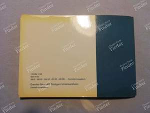 Manuel de bord - Classe S - MERCEDES BENZ S (W116) - A1165841396 / 6500 4720- thumb-6