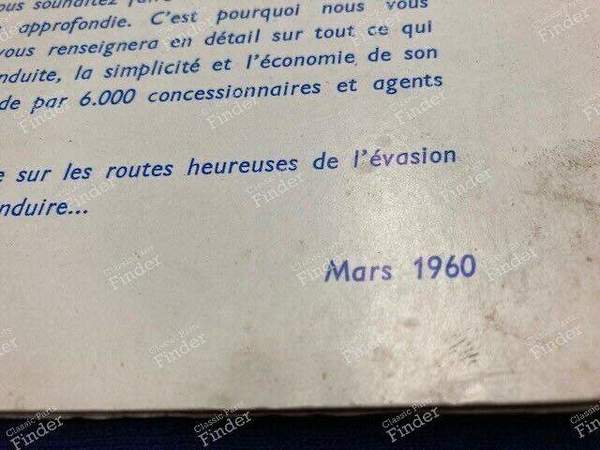 On-board manual - RENAULT Floride / Caravelle - N.E. 826- 1