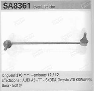 Paire de biellettes barre stabilisatrice avant droit et gauche - AUDI A3 (8L) - TC1040/1041- thumb-6