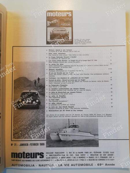 Revue 'moteurs' - Janvier-Février 1969 - PORSCHE 911 / 912 (901) - N° 71- 1