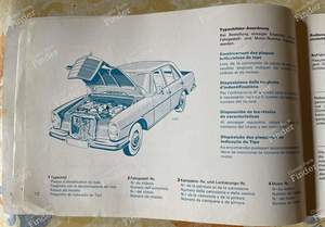 Service manual 280 SE/SEL - MERCEDES BENZ W108 / W109 - thumb-1