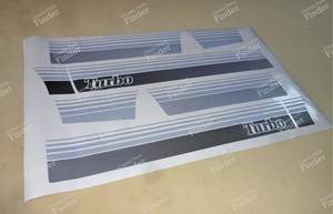 Selbstklebender Streifen TURBO - RENAULT 18 (R18) - Equiv. OEM 7701201938 (L) / 7701201939 (R)- thumb-1