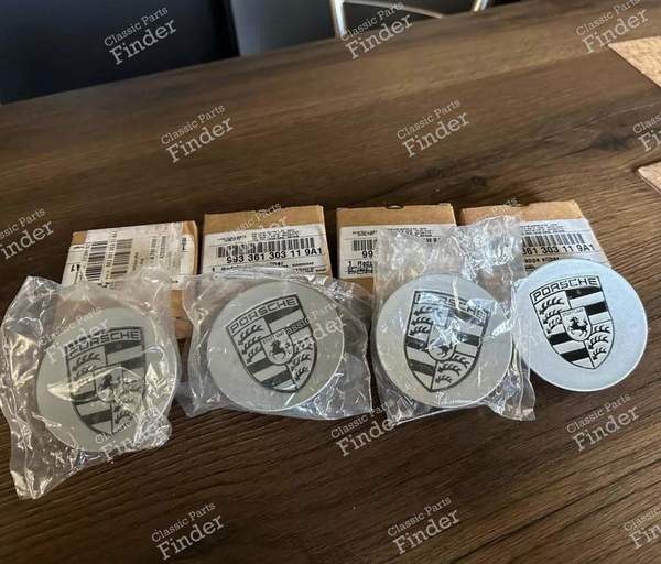 Centre de roue - Logo cache-moyeu de jante - PORSCHE 911 (996) - 993361303119A1- 0