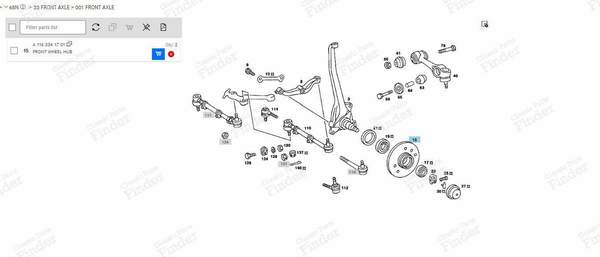 VORDERRADNABENLAGER - MERCEDES BENZ S (W116) - A1163341701- 7