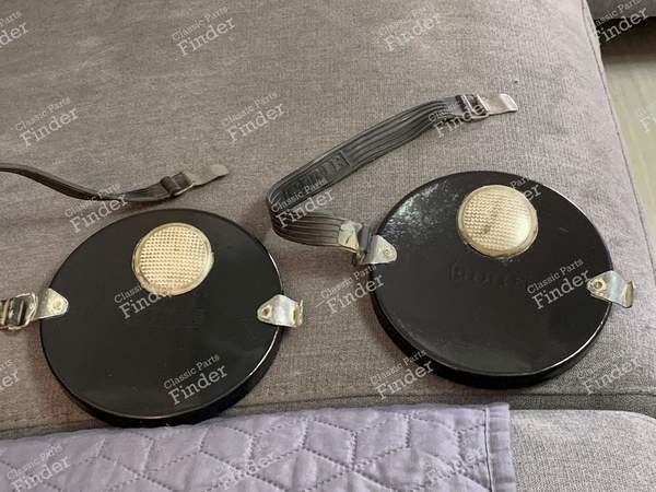 Black metal Cibié covers for 'Oscars'. - RENAULT 8 / 10 (R8 / R10) - 2