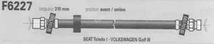 Ein Paar Schläuche vorne oder hinten links und rechts - SEAT Toledo I - F6227- thumb-1