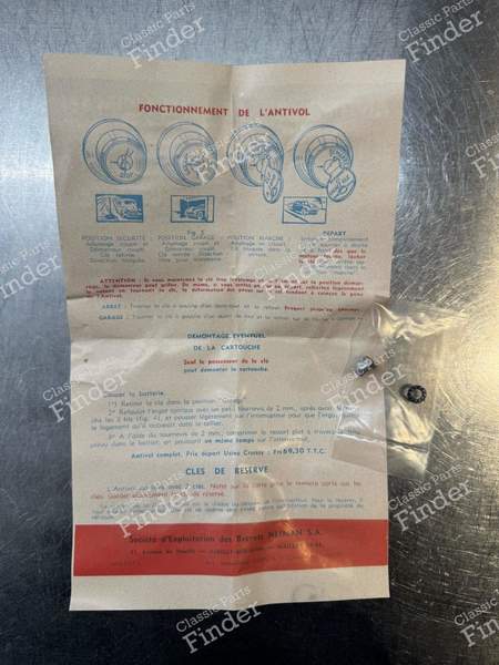 Ignition Switch - SIMCA 900 / Simc'4 / 1000 / 1005 / 1006 / 1118 /Abarth 1150 - 23003Q- 5